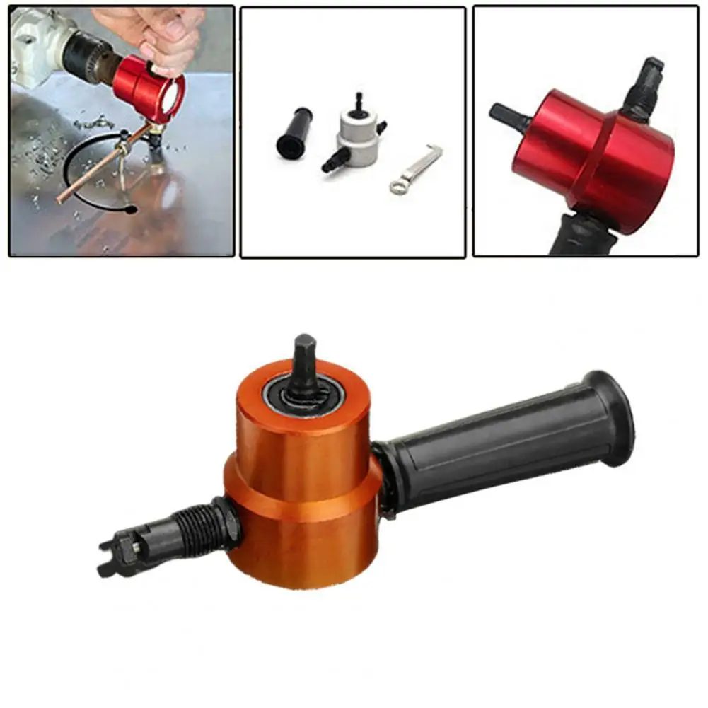 

160A Cutter 360 Degree Cutter Head Double Head Nibbler Saw Cutter Free Cutting Drill Attachment Tool for Automobile Repair