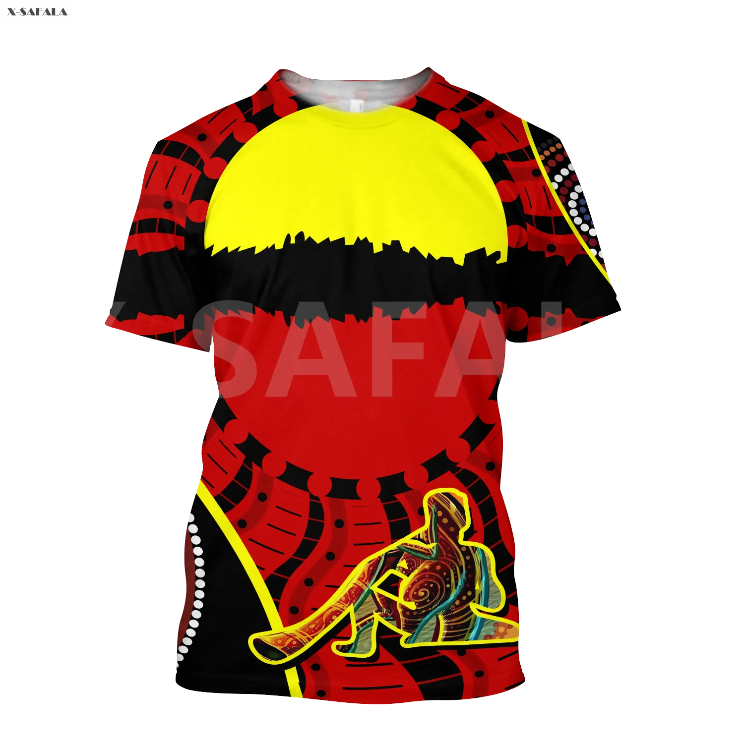 Футболка с 3D-принтом волка и шахматных фигур круглым вырезом | Мужская одежда