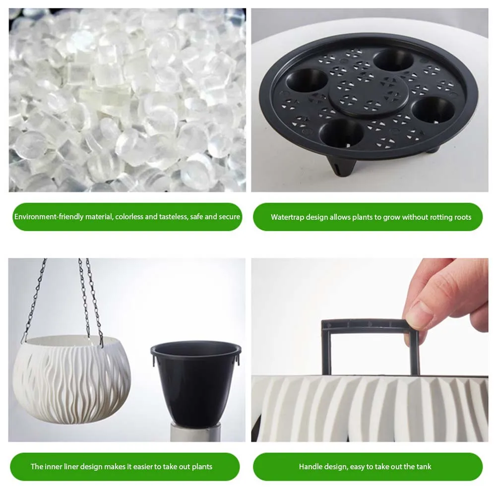 

Dual-Pots Hanging Basket Outdoor Flower Green Family Gardening Hanging Basin Hanging Pot Garden Balcony Windowsill Porches Decor