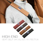 2 шт., кожаные ремни безопасности для Ford Focus Mk2 Mk3 Fiesta Ranger Mondeo