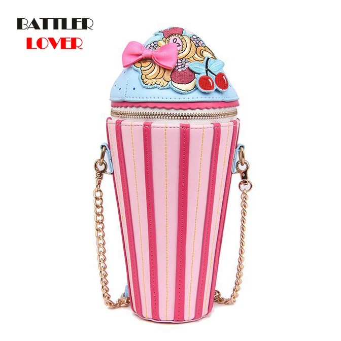 Женская сумка через плечо креативная на с мороженым Корейская версия цепей