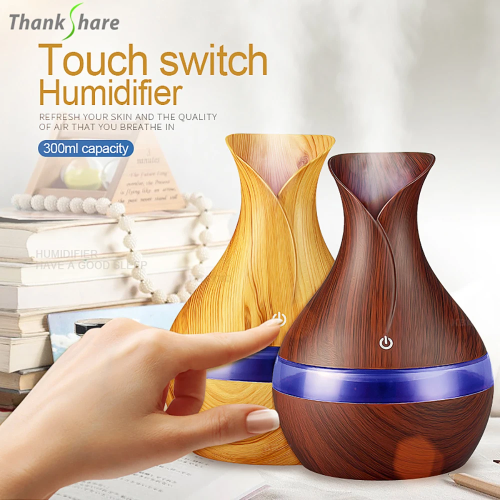 300ML USB Humidifier Ultrasonic Aromatherapy Essential Oil Diffuser Cool Mist  Air Humificador Car Mist Maker Fogger For Home