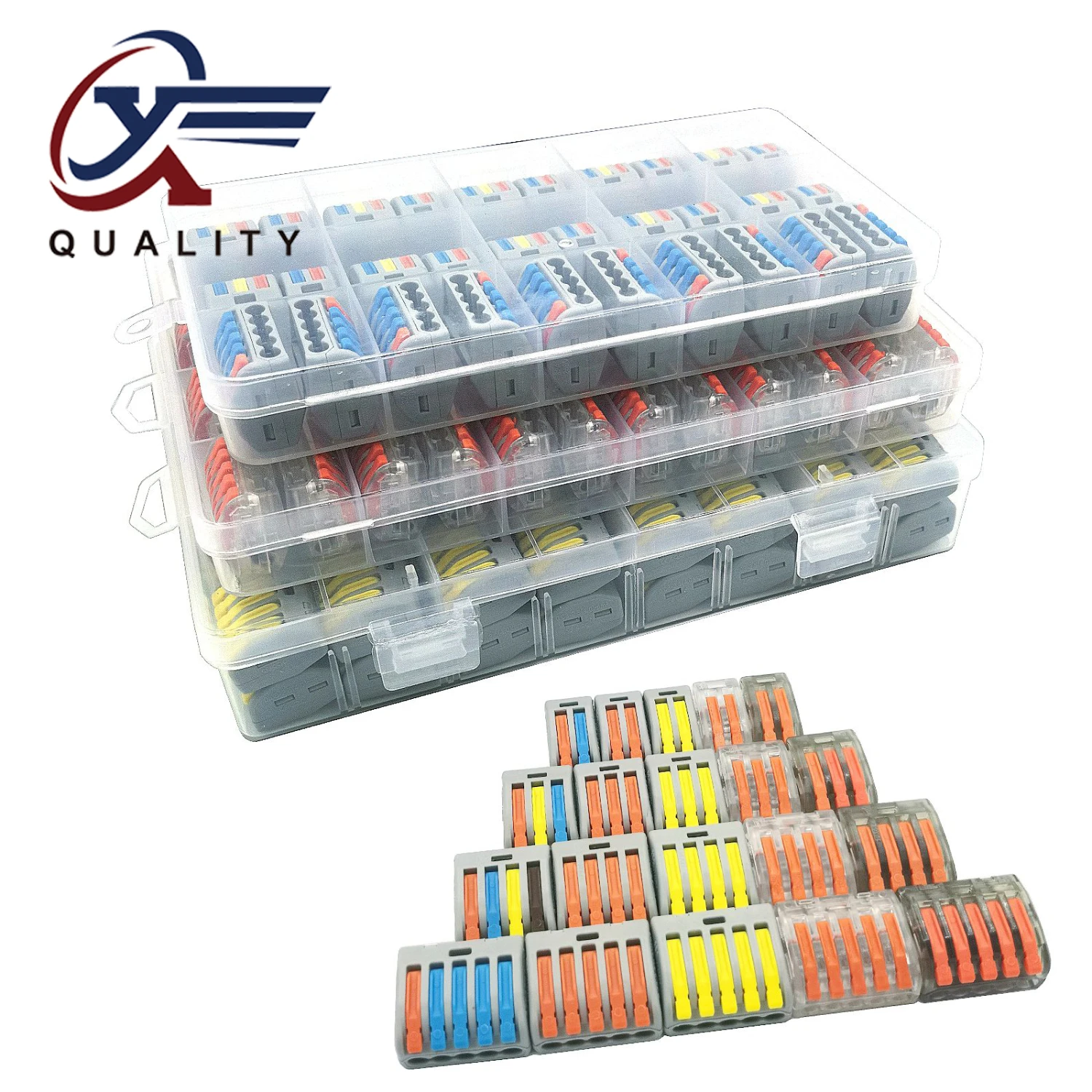 

type 30/50/60/96pcs Mixed Boxed fast wire Connector Pin-212/213/214/215 Compact Wiring Connector Conductor Terminal Block