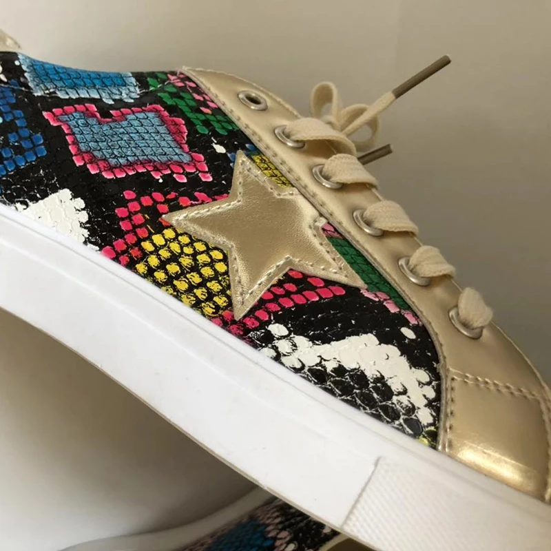 2019 Новая модная женская повседневная обувь на плоской подошве из искусственной