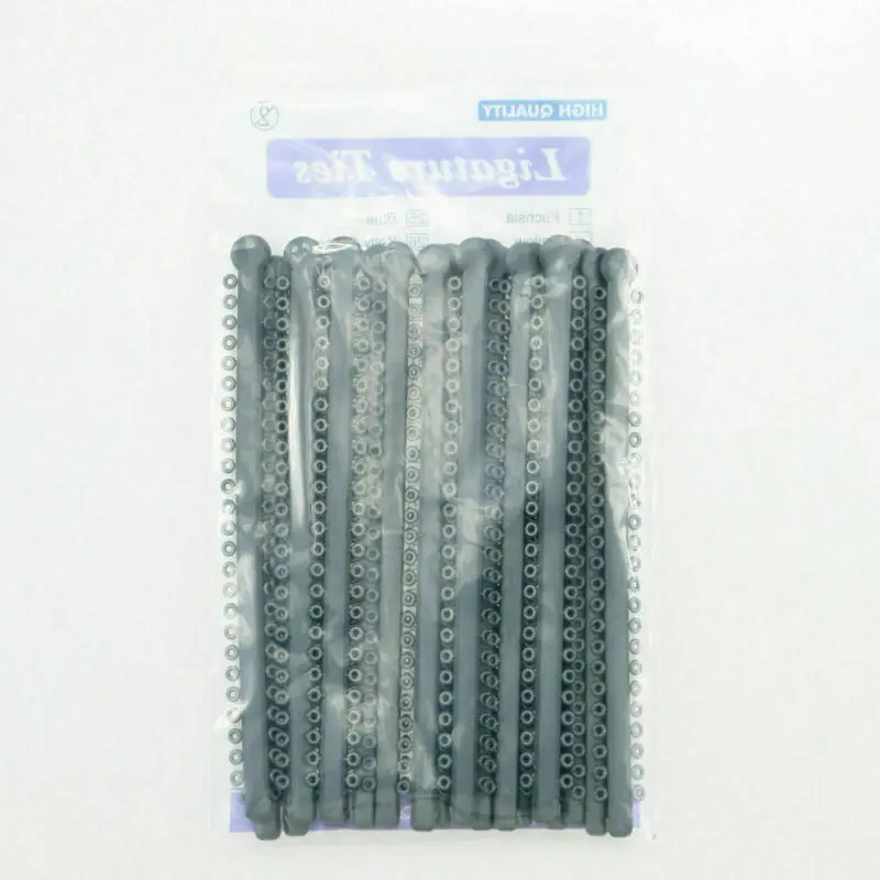 

5Bags Dental Orthodontic Elastic Ligature Ties Bands Grey Color Light Force