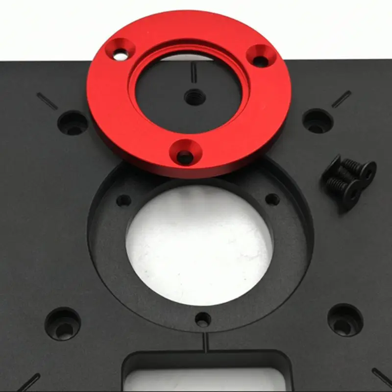 

L9BE Universal Router Table Aluminum Alloy Insert Plate with Ring Screw Double Scale for Woodworking Engraving Machine