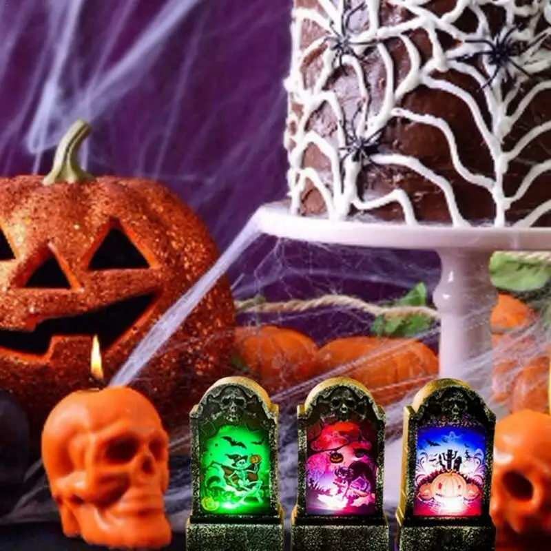 Хэллоуин надгробие фонарь светодиодный светильник праздничное украшение