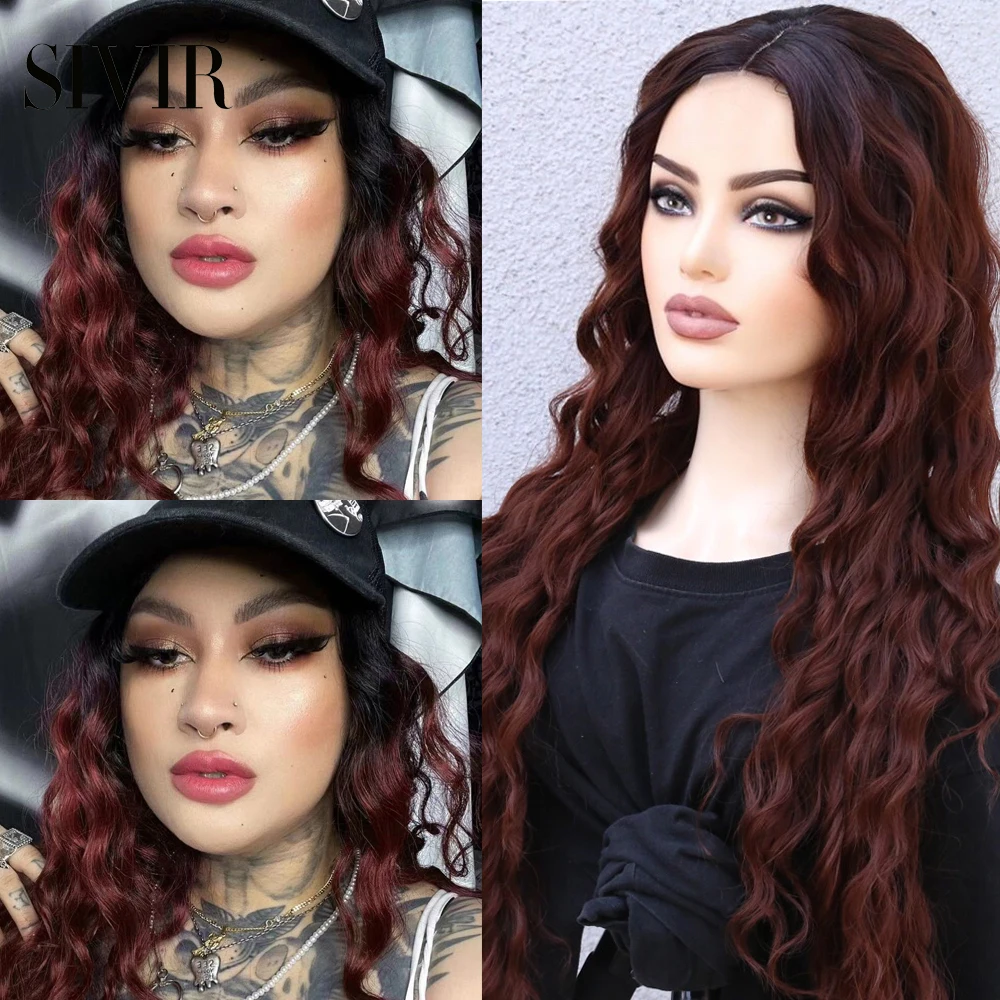 

Sivir Lace Synthetic Wigs For Women Medium Straight/ Long Wavy 4 Colors Availabl Hair Daily/Party High Temperature Fiber