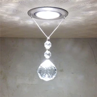 modern led ceiling light round crystal lustre luminarias para sala led lamps for home aisle corridor balcony kitchen fixtures