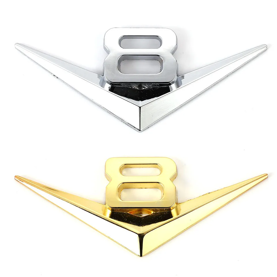 Автомобильная наклейка V6 V8 с логотипом эмблема значок на багажник для Benz AMG BMW Toyota