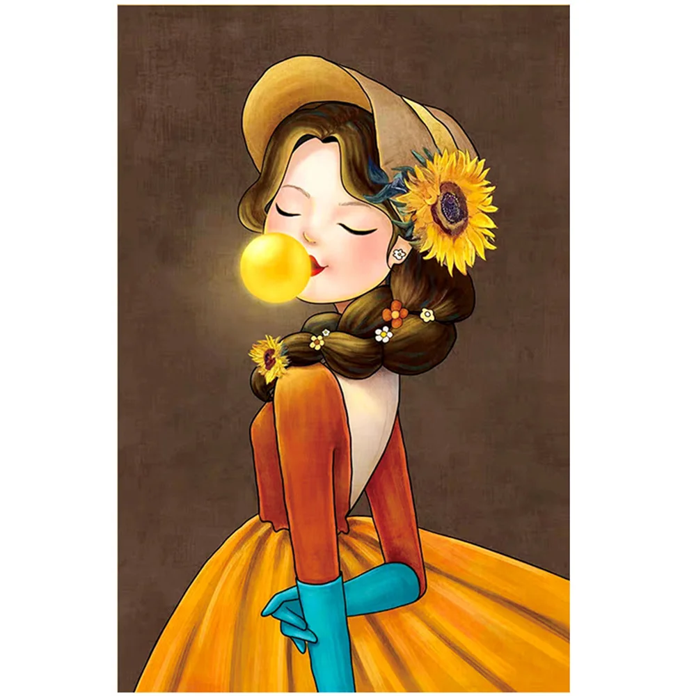 Алмазная 5D картина для гостиной вышивка крестиком простой мультяшный рисунок с