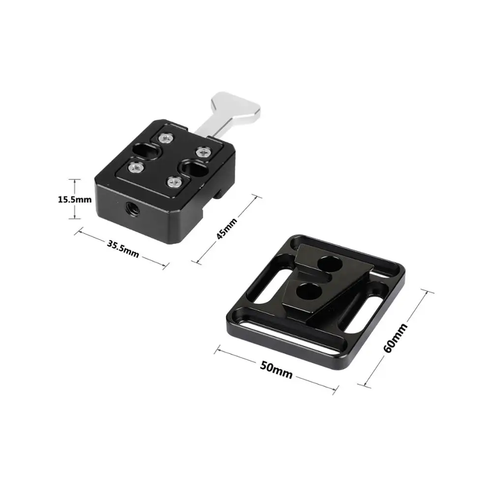Kayulin Robust C Clamp With 1/4&quot Mounting Points + Quick Release V-Lock Mount Wedge Kit For DSLR Camera Accessories Photo Studio |