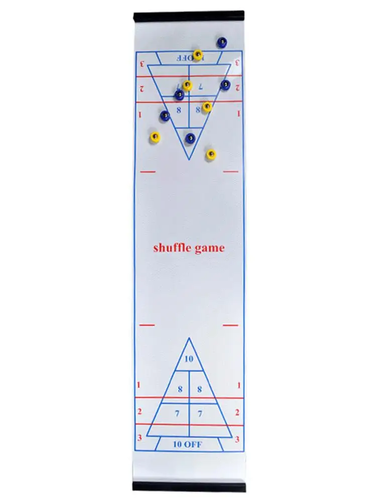 

120*28CM Foldable Table Mini Curling Ball Portable Tabletop Curling Game Compact Curling Family Games for Kid Adult Family Schoo