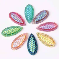 boliao 15pcs 1533mm water drop shape ab color resin flat back sew on clothes handmade art work decoration craft diy r279