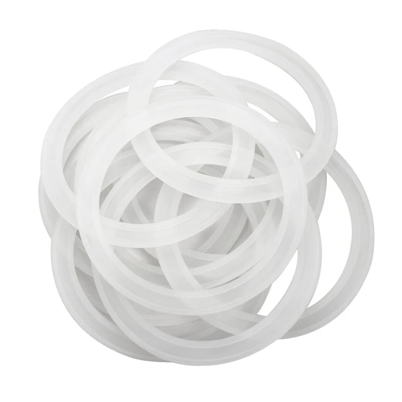 

Reusable Leak Proof Silicone Seal Rings for Plastic Mason Jar Lids (Regular Mouth, 48-Pack)