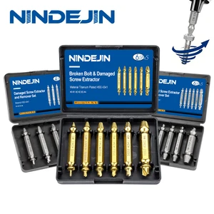 NINDEJIN 456pcs Damaged Screw Extractor Drill Bit Extractor Drill Set Broken Speed Out Bolt Extractor Bolt Stud Remover Tool