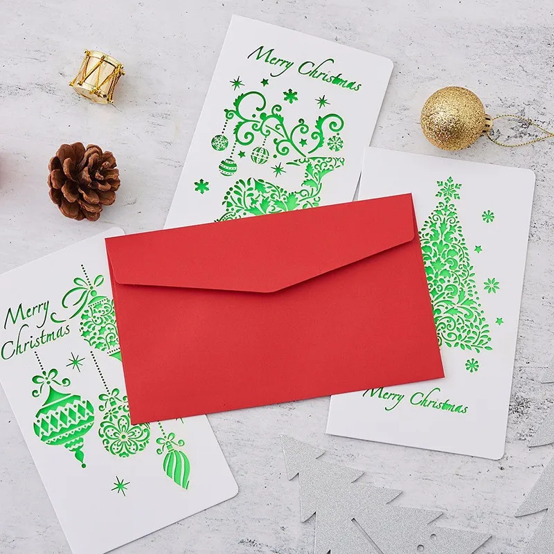 1 открытка + Конверт/набор Мультяшные открытки с вырезами поздравительные