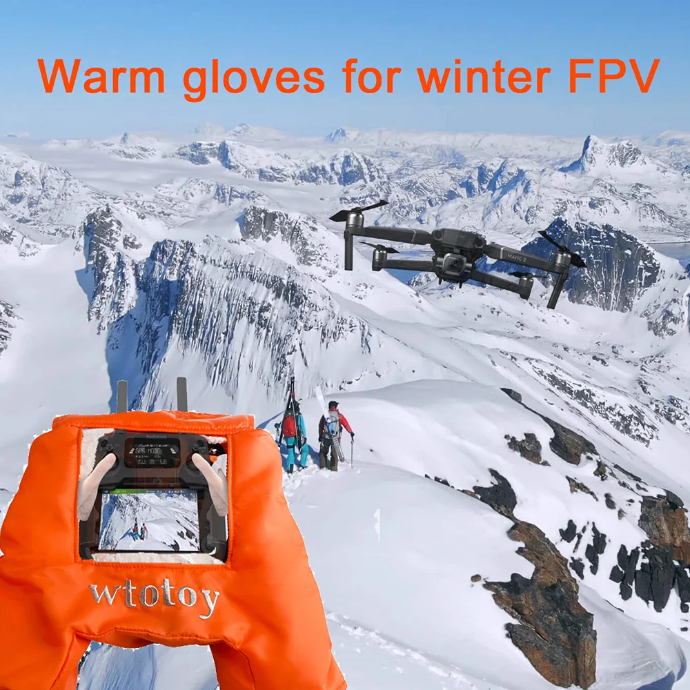 FPV Дрон теплые зимние перчатки холодный воздух щит капюшон защита рук от ветра