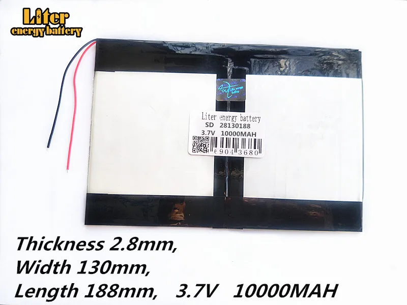 Планшетный ПК talk9x u65gt, аккумулятор 28*130*188 3,7 V 10000 mah литий-ионный аккумулятор для