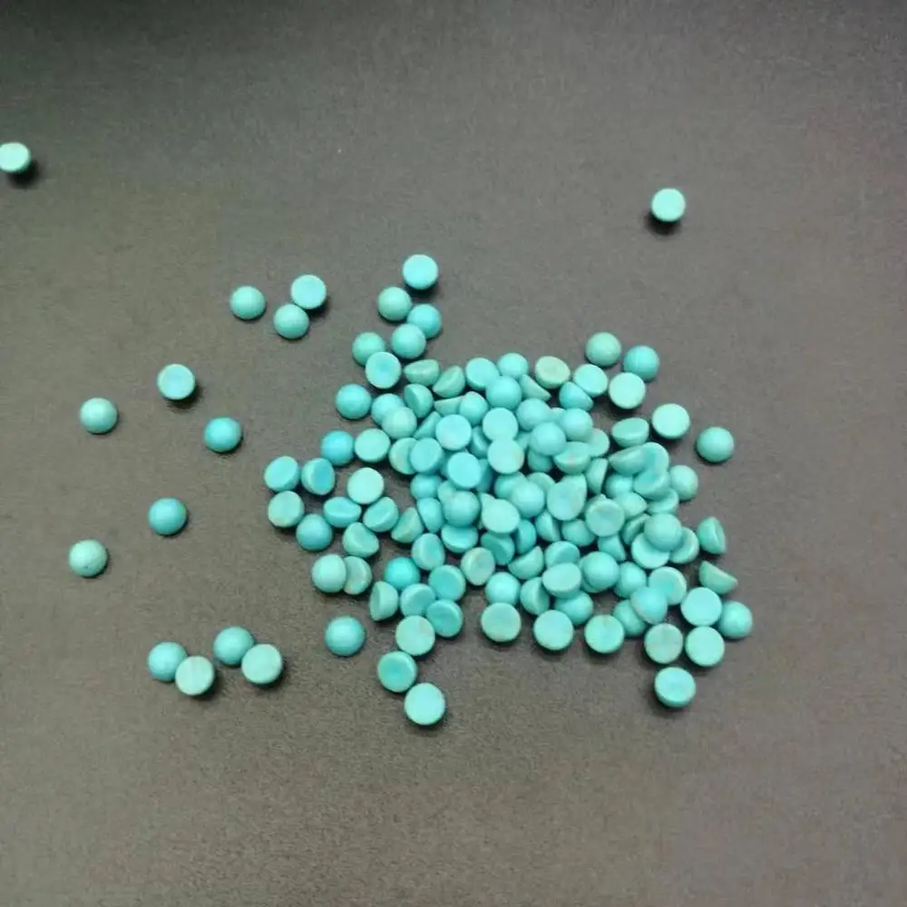 50 шт./лот 3~ 15 мм Howlite Полосатый Бирюзовый Кабошон с плоской задней поверхностью, натуральный синий круглый камень, DIY ювелирных изделий