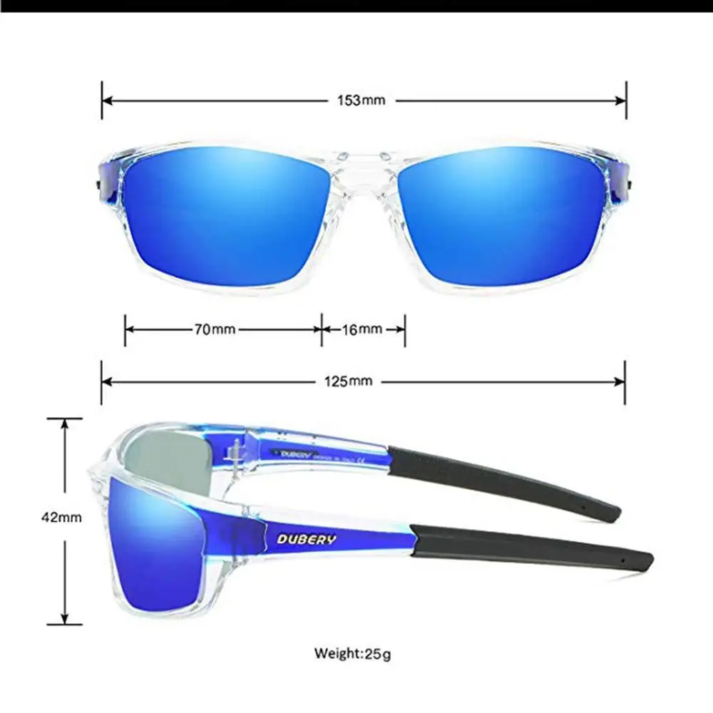 Бренд dubery Дизайнерские мужские очки поляризованные черные водительские