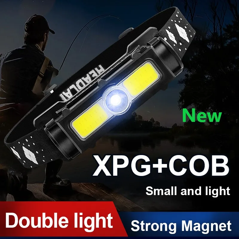 Мощный светодиодный налобный фонарь нового поколения XHP70 USB-зарядка Головной