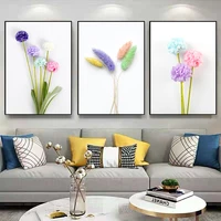 nordic wall art prints flower plant pictures for home design frameless minimalist poster on wall loft modern decoration painting