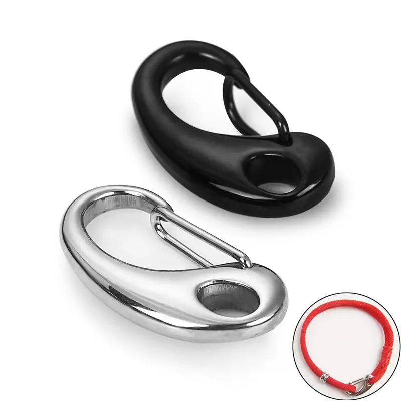 

Black Silver Color Stainless Steel Clasp Spring Ring Clasp Lobster Clasps Connector Clip DIY Jewelry Making Handmade Accessories