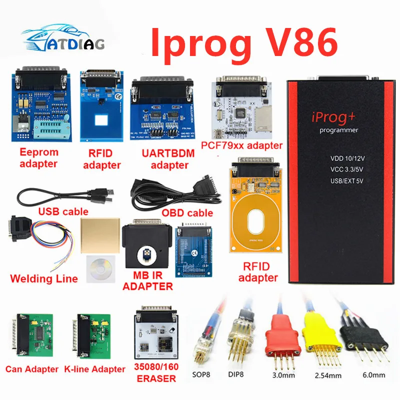 Программатор iPROG + Iprog Pro V86 поддержка 2019 года 3 в 1 IMMO коррекция пробега сброс