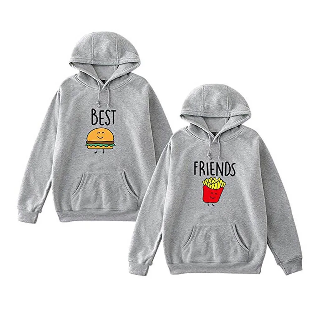 

Letter Print Hoodies Women Best Friend&sister Matching Gift Sweatshirts Casual 2020 New Autumn Long Sleeve Jumper Pullovers Tops