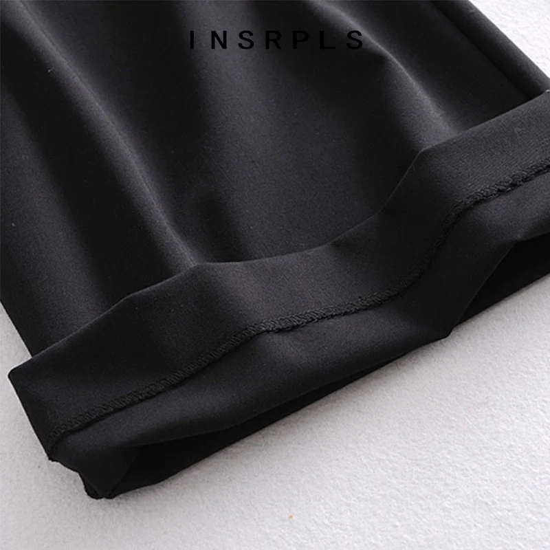 

INSRPLS Women Elegant Fashion Office Wear Pleated Wide Leg Pants Vintage High Waist Side Pockets Female Trousers Mujer