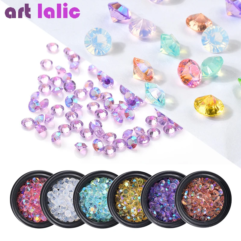 1 коробка Модный классический Желейный дизайн AB прозрачные цветные полимерные