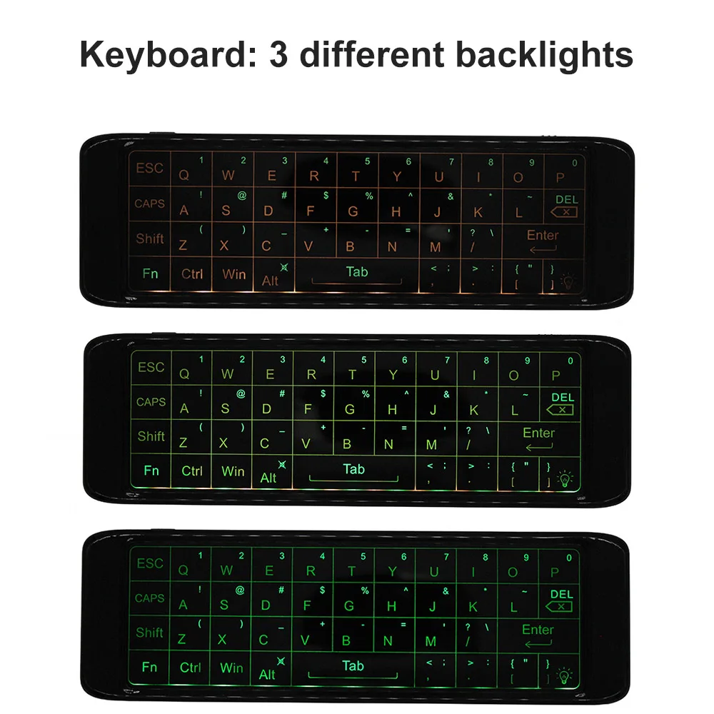T16 2.4G Air Mouse Wireless Touchpad Keyboard 7 Backlit For Andriod TV Box Projector IPTV HTPC PC Laptop Smart Remote Controller |