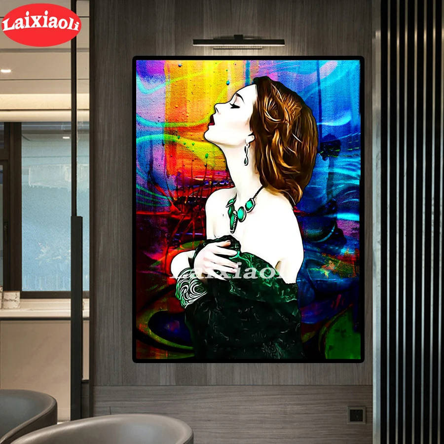 

5d фото круглая Алмазная картина красивая девушка художественная картина полная дрель квадратная мозаика домашний декор Ручная вышивка цве...