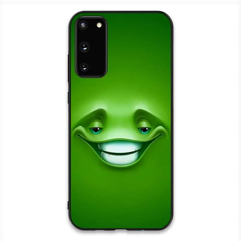 YNDFCNB 3D funny face Black TPU Soft Phone Case For Samsung S20 S10 S8 S9 Plus S7 S6 S5 Note10 Note9 S10lite