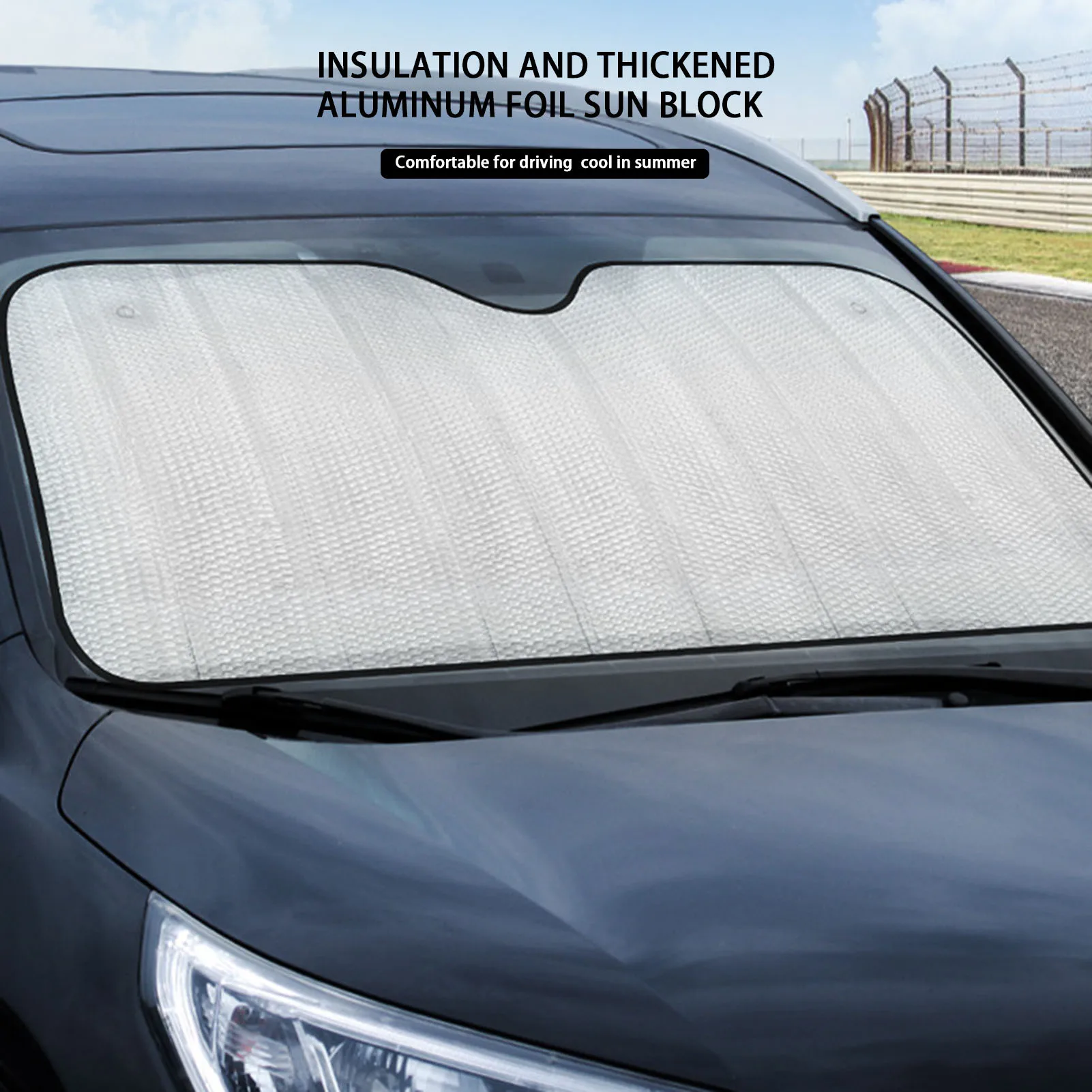 

Солнцезащитный козырек на лобовое стекло автомобиля, складной чехол для защиты от солнца, с защитой от ультрафиолетовых лучей