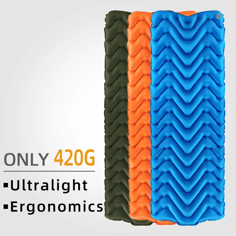 Надувной матовой коврик для кемпинга Сверхлегкий надувной матрас в палатке