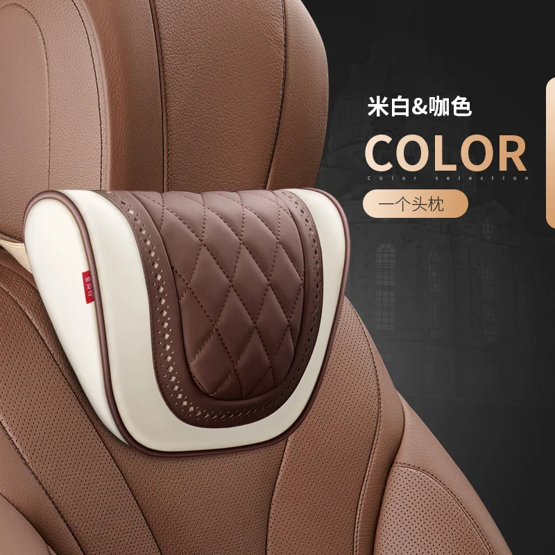 

leather Car Seat Rest Cushion Headrest Car Neck Pillows For Mercedes Benz Maybach S-Class Headrest Car auto accessories