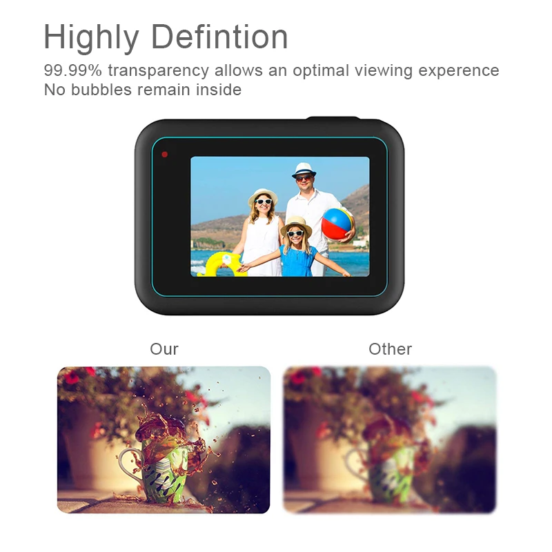 Защитная пленка для экрана GoPro Hero 8 черные аксессуары защитная закаленное стекло
