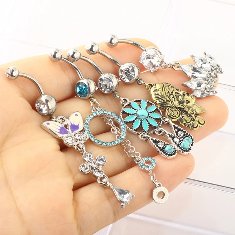 Женские кольца для пупка 14 г из нержавеющей стали |