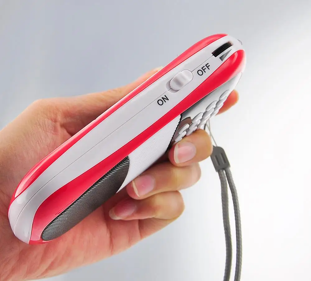 PRUNUS Мини FM магнитола Портативный радиоприемник Поддержка AUX TF карта MP3 play USB