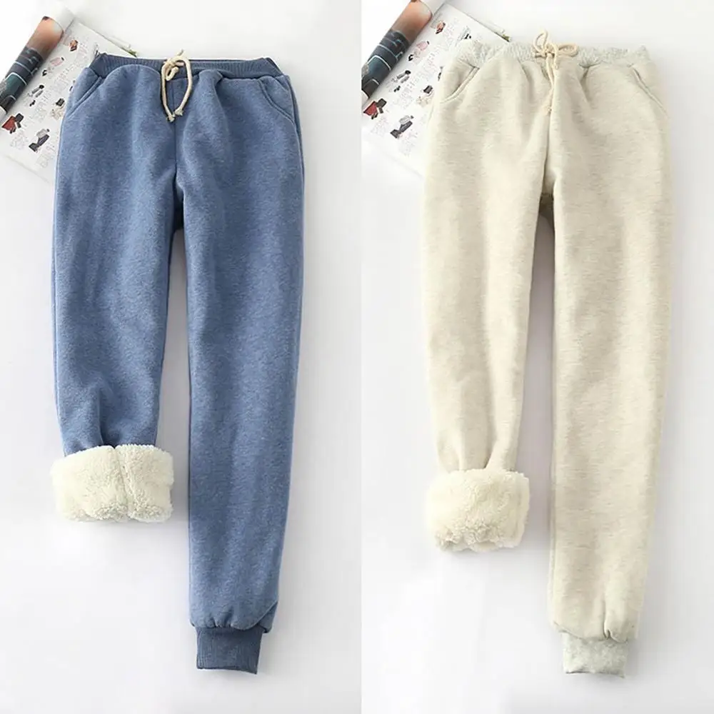 2021 для женщин Детские зимние брюки толстые овчины кашемировые штаны теплые