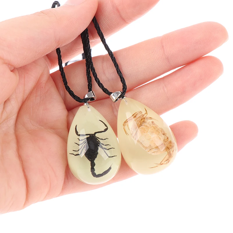 2021 Vintage Scorpion Chain Necklace Bronze Blue Women Jewelery Natural Insect Pendants Bohemian Custom Boho Jewelry | Украшения и