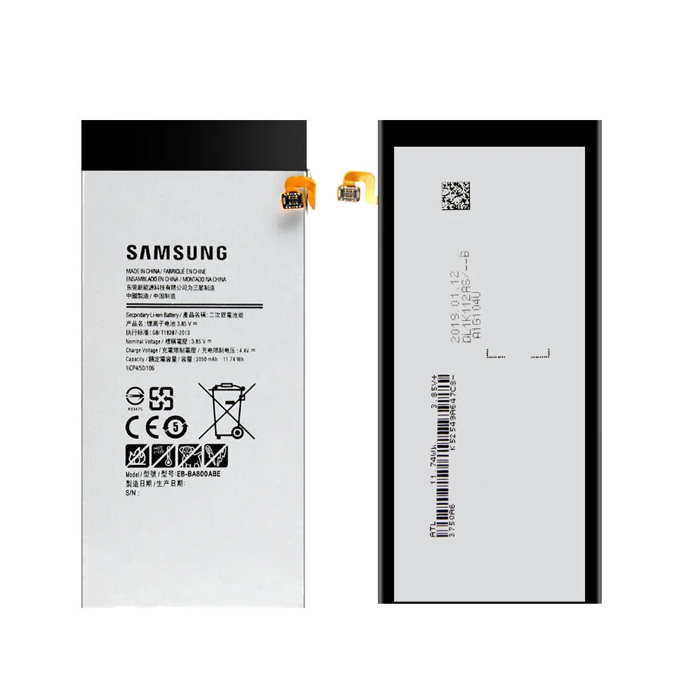 100% Оригинальный аккумулятор для Samsung Galaxy A8 (2015) A800 EB-BA800ABE A800F A800S A800YZ 3050 мАч Akku с