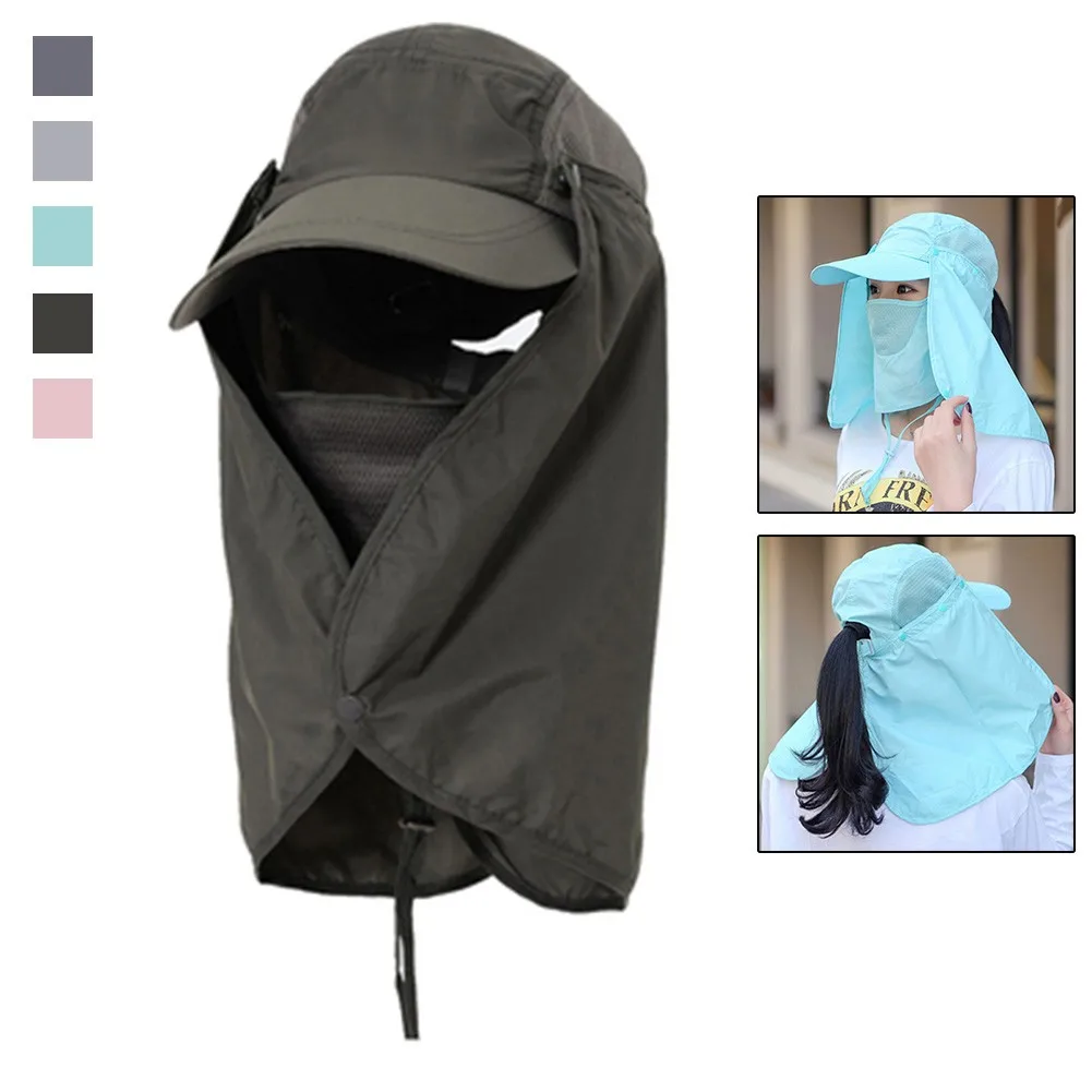 

Unisex Visor Hats Fishing Sun Protector Cap UV Protection Ear Flap Neck Cover Fishing Sun Visor Hats Cap Outdoor Hiking Fish Hat
