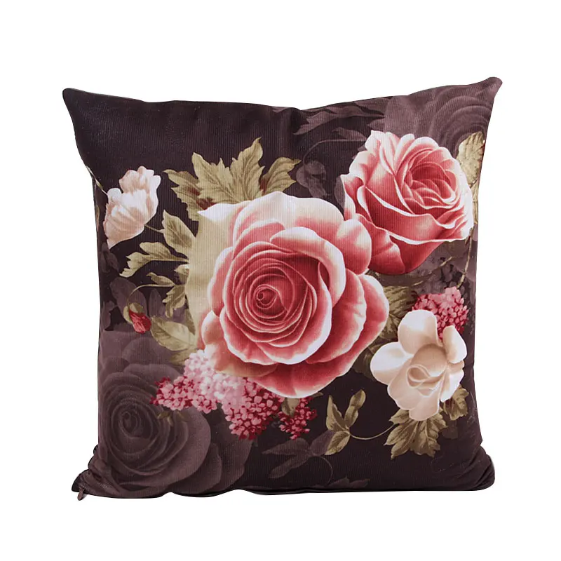 Новинка большой красный цветочный Рисунок Φ 45*45 см без внутренней подушки Чехол