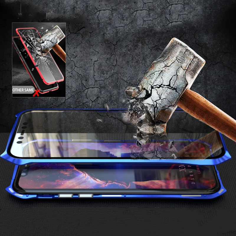 Двухсторонняя для стекла чехол на магните iphone 11 Pro MAX 2019 корпус металлический
