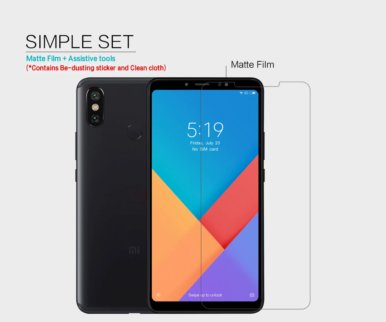 Xiaomi Mi Max 3 Защита для экрана Nillkin прозрачная/Матовая Мягкая Пластиковая пленка Max3 |