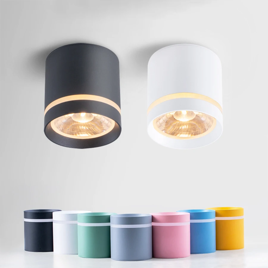 Декоративные светодиодные светильники разных поверхностного монтажа COB