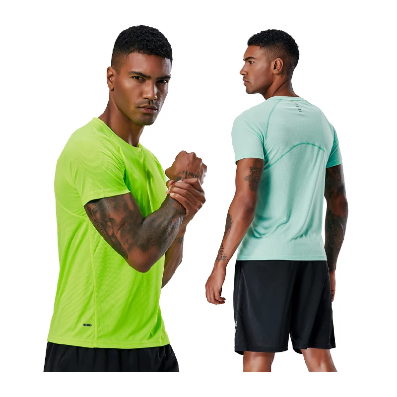 Компрессионная футболка для бега и тренажерных залов с коротким рукавом